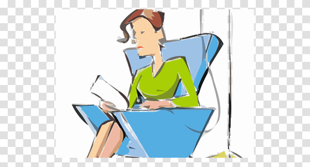 Survival Clipart Navigation, Sitting, Female, Chair, Reading Transparent Png