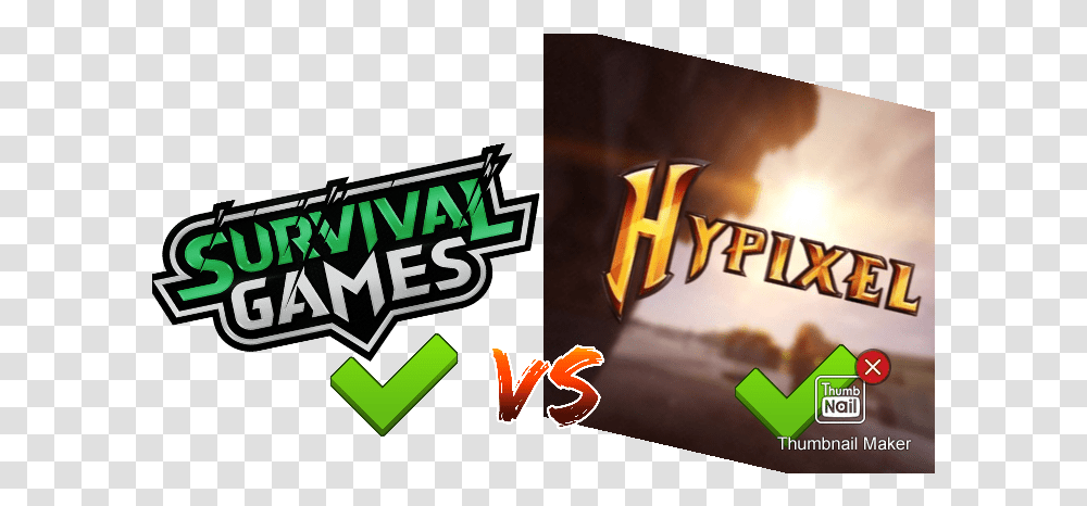Survival Games Vs Hypixel Survivalgames Hypixel, Text, Fire, Flame, Angry Birds Transparent Png