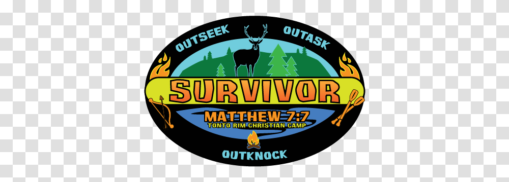 Survivor Camp Logo Label, Elk, Deer, Wildlife, Mammal Transparent Png