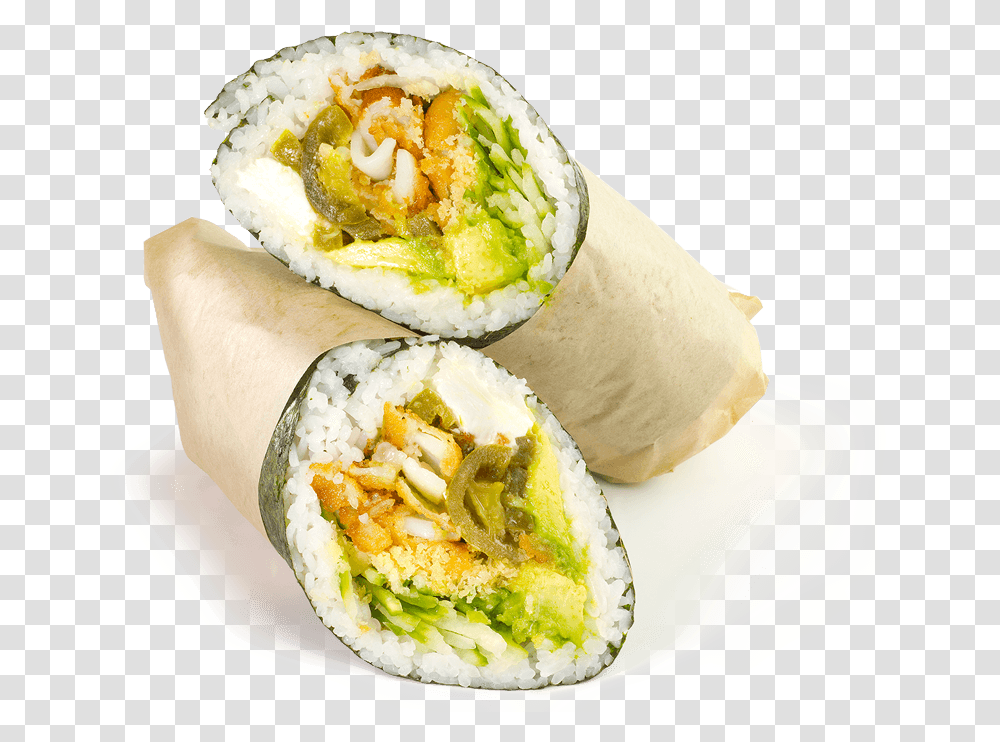 Sushi Burrito, Food, Egg, Meal, Sandwich Wrap Transparent Png