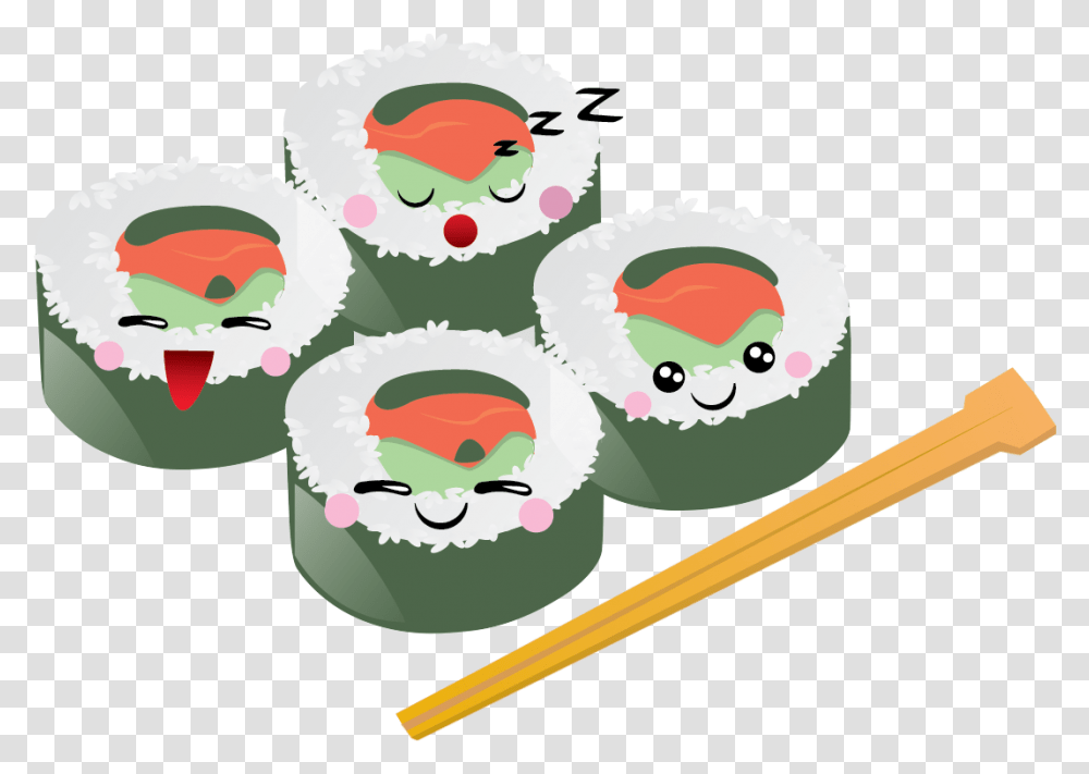 Sushi Cartoon No Background, Food, Sweets, Confectionery, Muffin Transparent Png