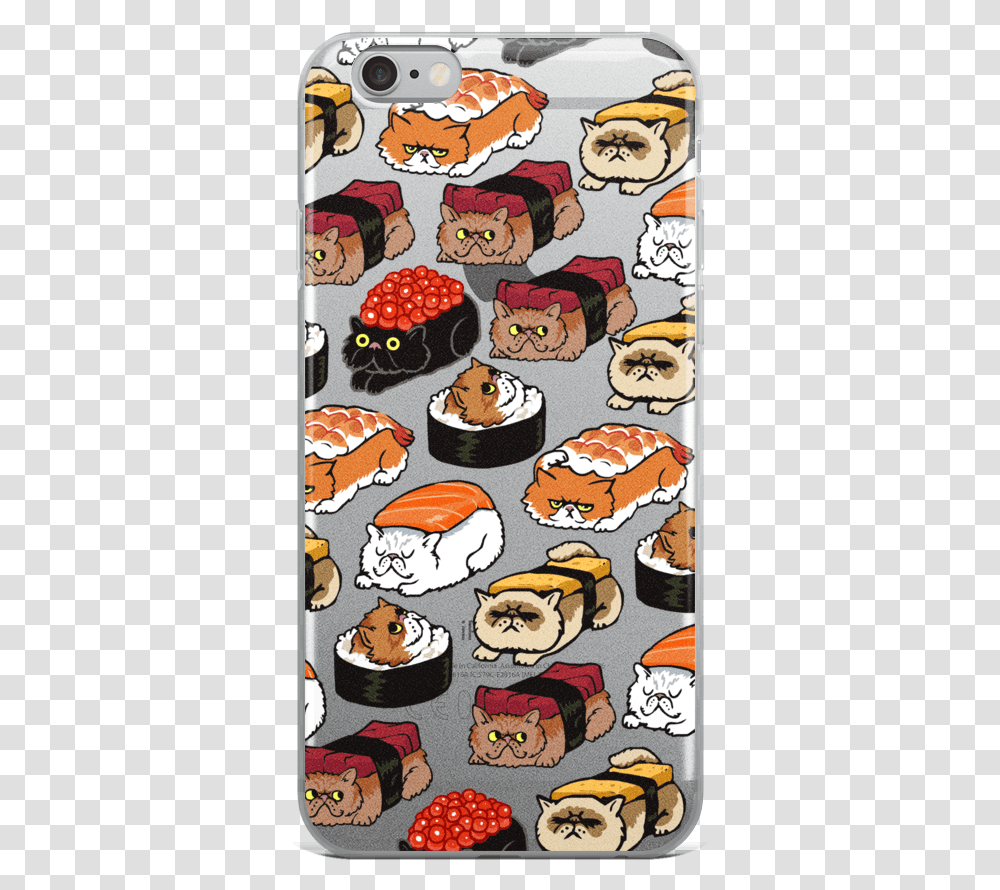 Sushi Cat Phone Case, Food, Rug, Pet Transparent Png