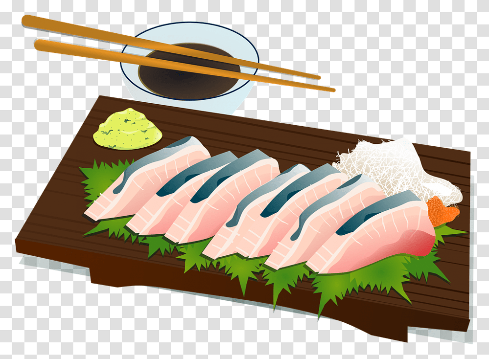 Sushi Chopsticks Culture Fish Raw Salmon Food Japanese Foods Clipart, Pork, Meal, Culinary Transparent Png