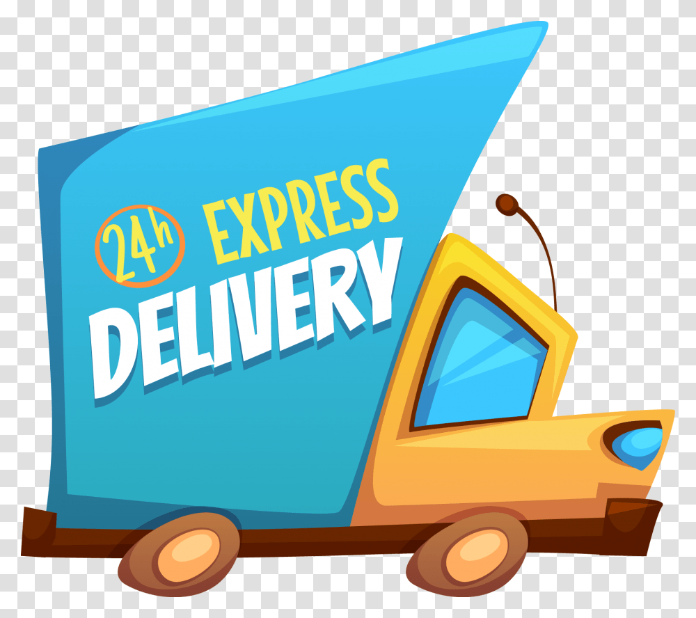 Sushi Clipart 24 H Delivery, Toy, Moving Van, Vehicle, Transportation Transparent Png
