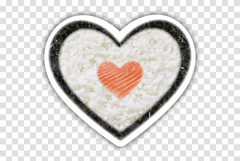 Sushi Heart Sticker Heart Sushi, Sweets, Food, Confectionery, Spoon Transparent Png