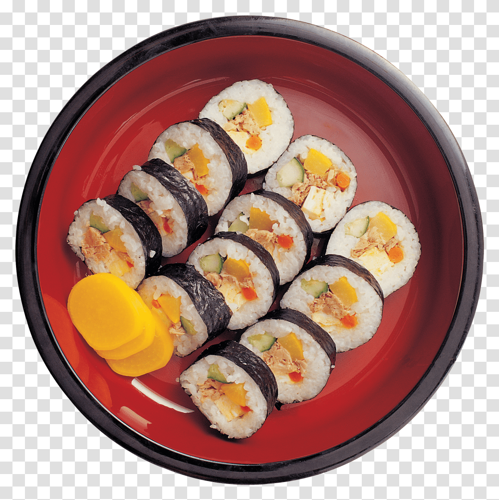 Sushi Image Sushi Top View Transparent Png