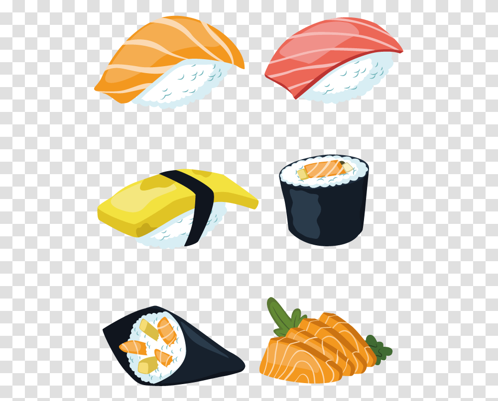 Sushi Japanese Cuisine Sashimi Salmon Clipart Sushi, Plant, Food, Fruit, Pineapple Transparent Png