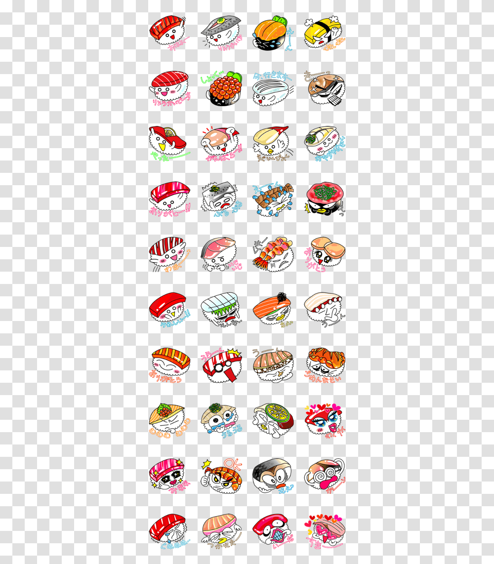 Sushi Ponyo Stickers Line Cute, Label, Logo Transparent Png