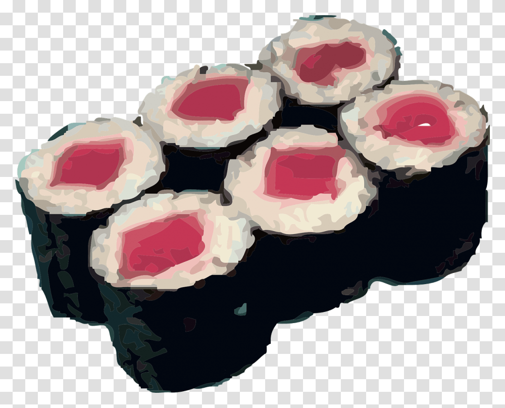 Sushi Rolls Rice Japenese Raw Seafood Oriental Sushi Clip Art, Birthday Cake, Dessert Transparent Png