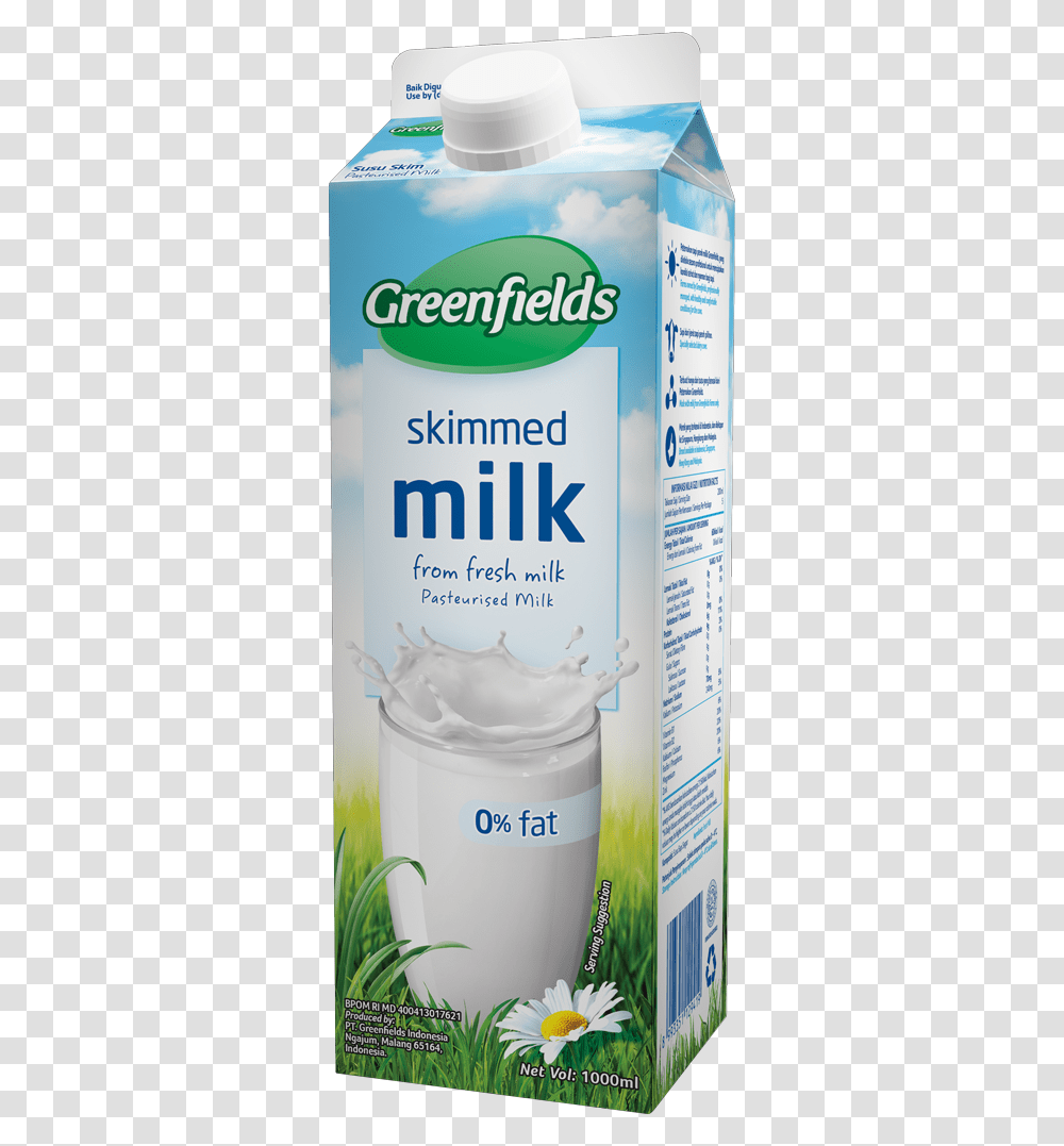 Susu Greenfield Skimmed Milk, Beverage, Drink, Dairy, Food Transparent Png