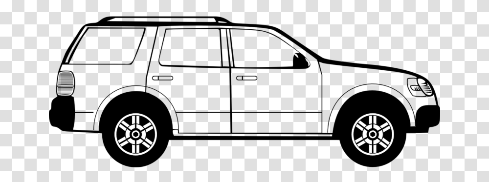 Suv Vehicle Suburban Drive Car Clipart Black And White, Gray, World Of Warcraft Transparent Png