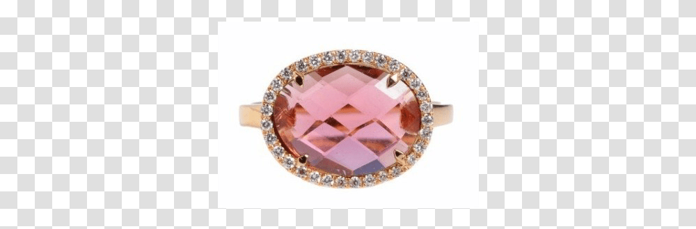Suzanne Kalan Pink Tourmaline Ring With Diamond Halo Engagement Ring, Accessories, Accessory, Gemstone, Jewelry Transparent Png