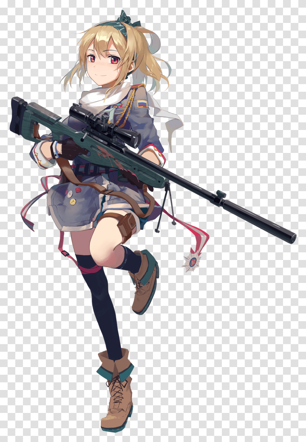 Sv 98 Girls Frontline, Gun, Weapon, Weaponry, Person Transparent Png