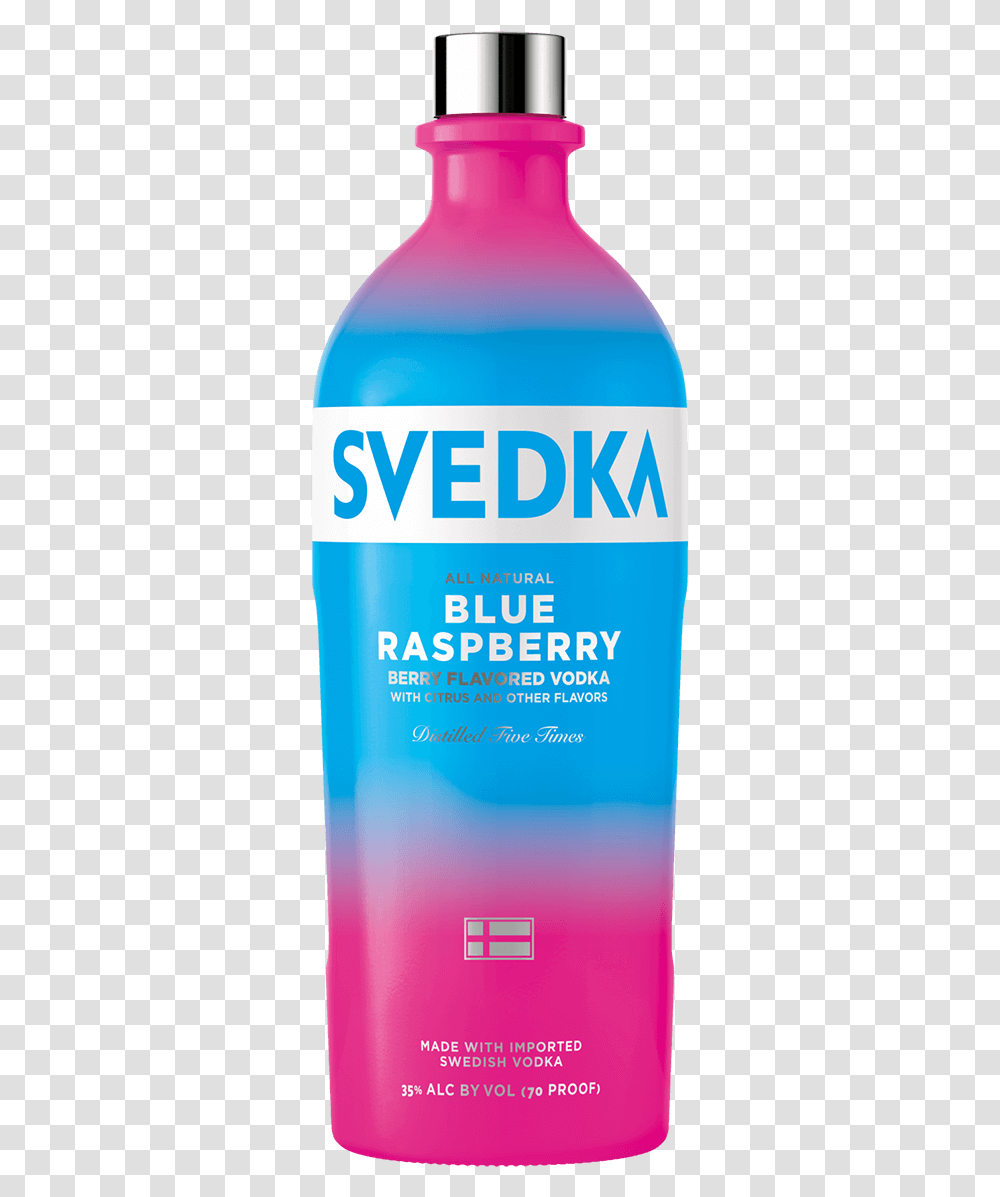 Svedka Blue Raspberry Solution, Bottle, Sunscreen, Cosmetics, Beer Transparent Png