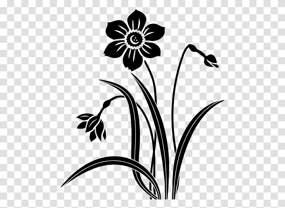 Svg Black And White Flowers Black Flowers Vector, Gray, World Of Warcraft Transparent Png