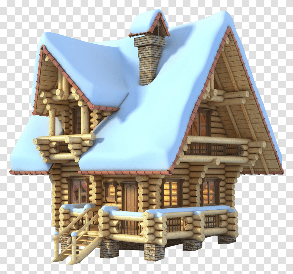 Svg Black And White Library Chimney Drawing Log Cabin Wooden Chalet In Snow, Housing, Building, Nature, Outdoors Transparent Png