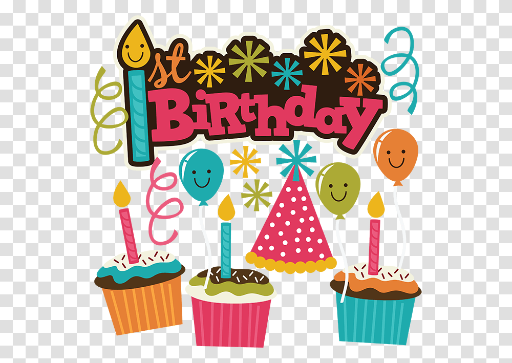 Svg Download Cupcake First Birthday Baby First Birthday, Cream, Dessert, Food, Leisure Activities Transparent Png