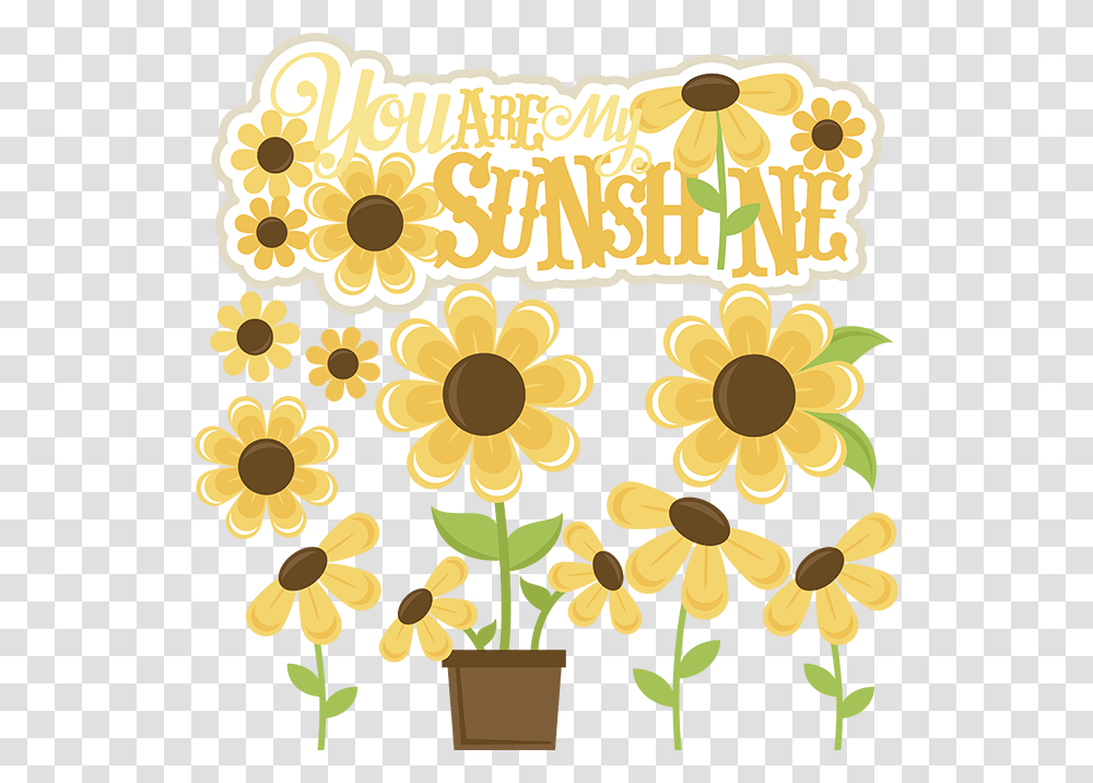 Svg Files Sunflower Cut Clipart You Are My Sunshine, Floral Design, Pattern, Bird Transparent Png