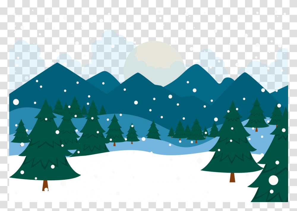 Svg Free Stock Vector Snow Snowy Snowy Forest Background Clipart, Tree, Plant, Ornament, Outdoors Transparent Png