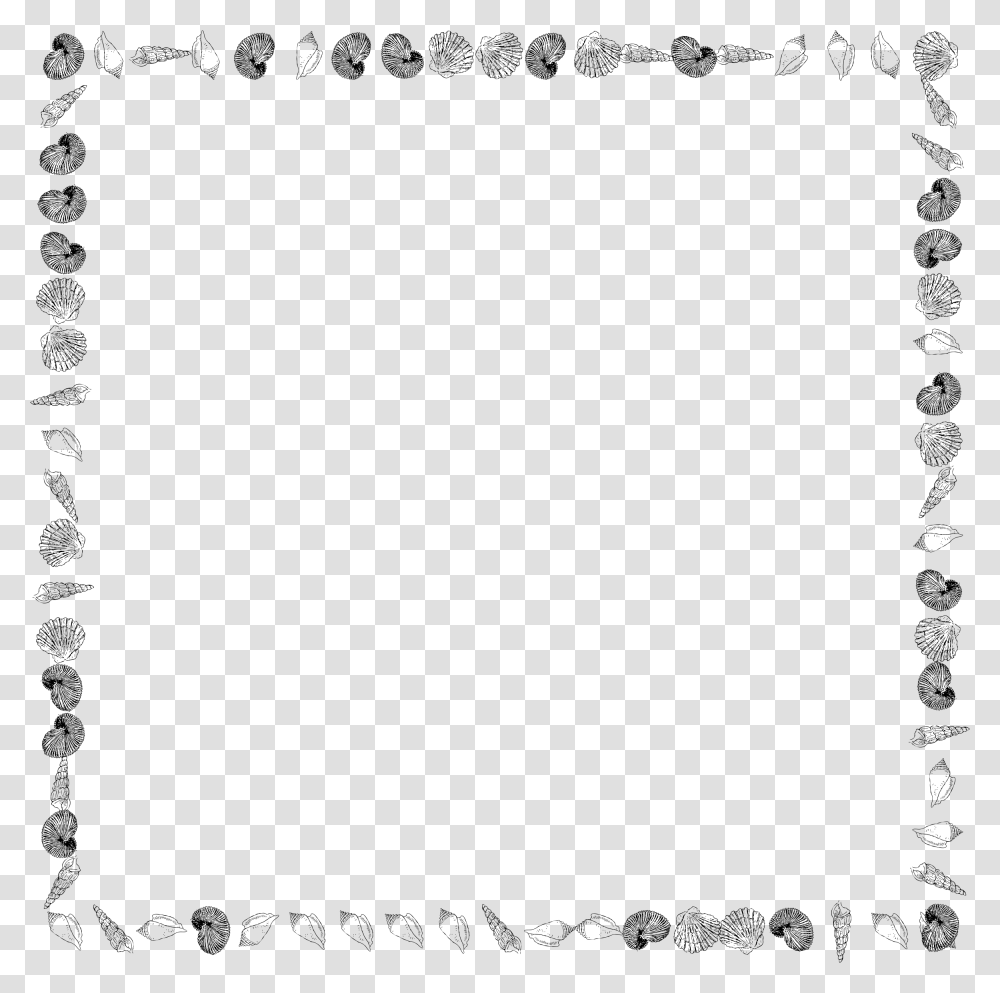 Svg Freeuse Library Seashells Clipart Boarder Seashell Borders Clipart Black And White, Gray, World Of Warcraft Transparent Png