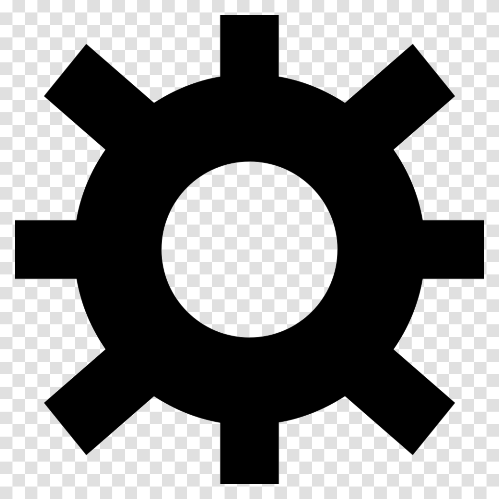 Svg Gear Geometry Dash Setting Icon Black, Machine, Cross Transparent Png