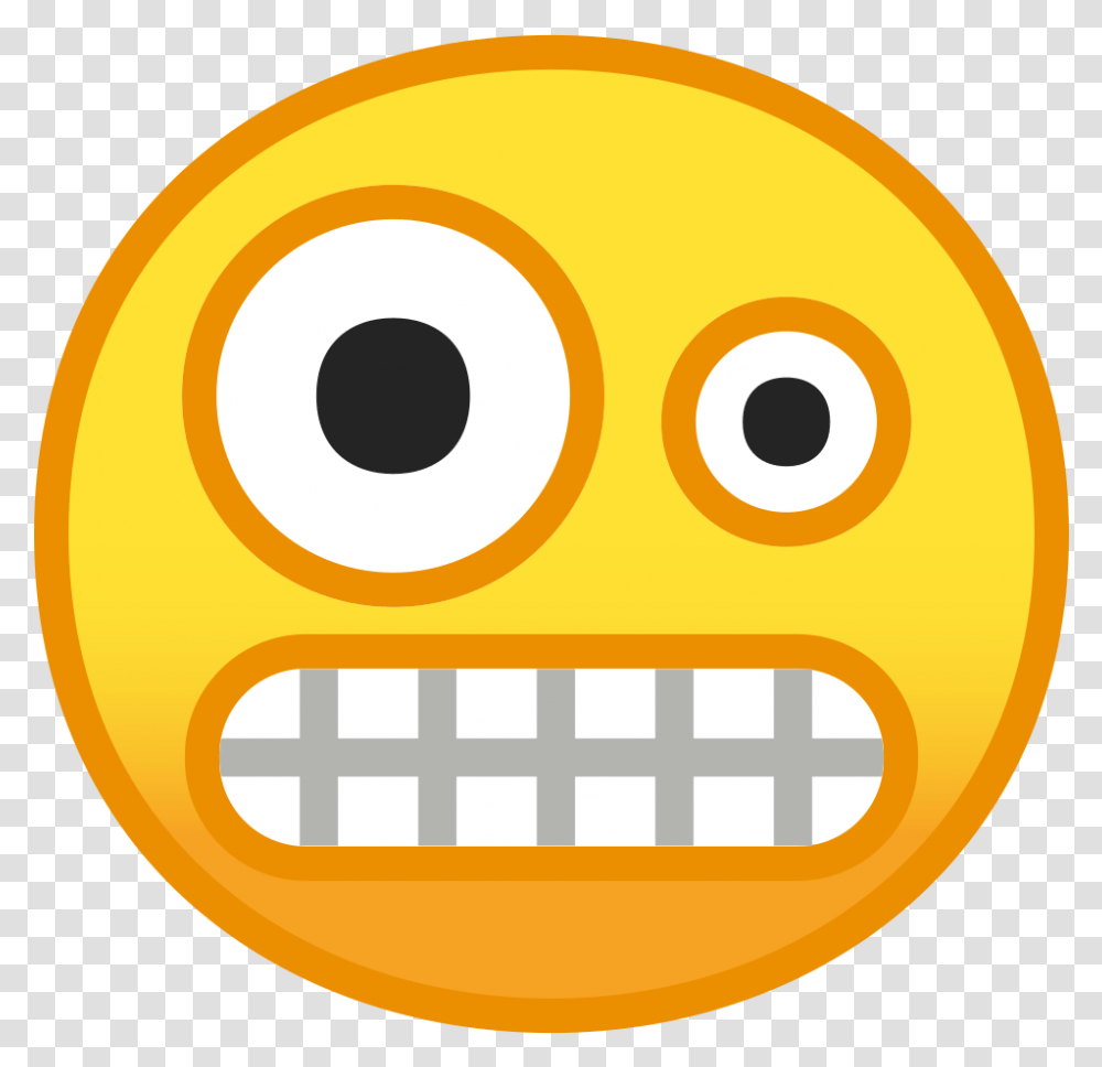 Svg Grinning Face With One Large And One Small Eye Emoji, Plant, Cutlery, Bowl, Pac Man Transparent Png