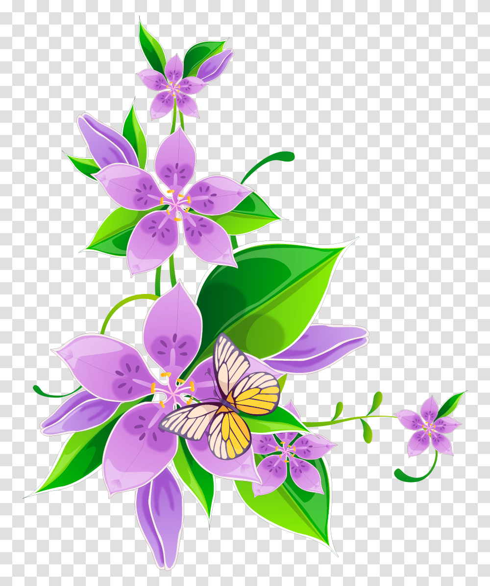 Svg Library Library Flower Purple Corner Flowers Transprent Flower For Photoshop, Floral Design, Pattern Transparent Png