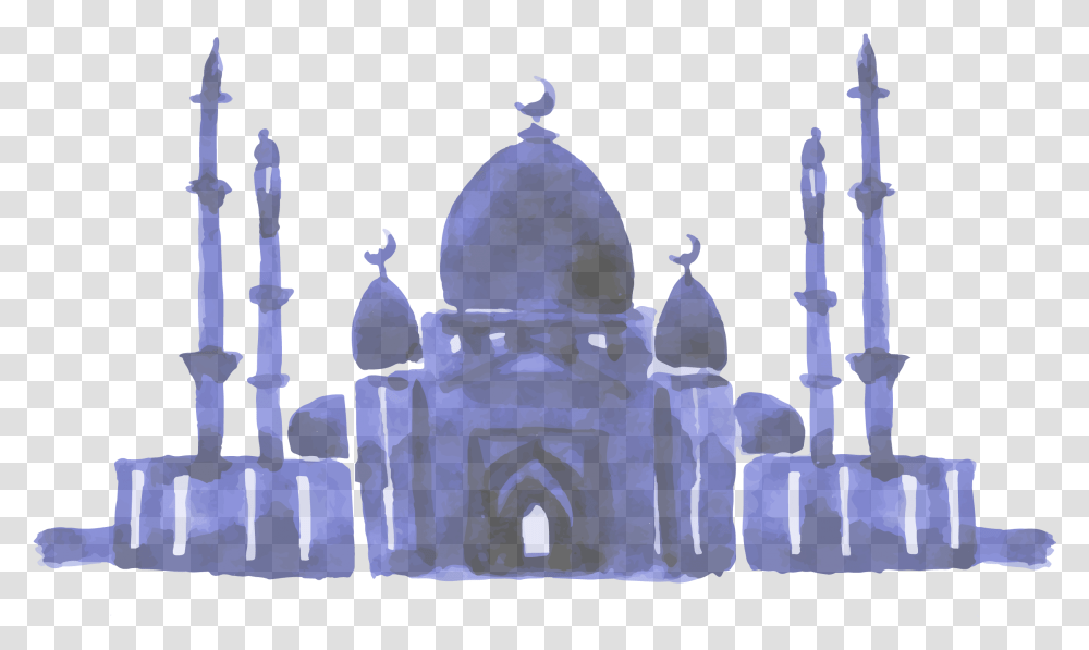 Svg Royalty Free Hand Painted Islamic Architecture New Year Wishes In Islamic Way, Dome, Building, Mosque, Outdoors Transparent Png