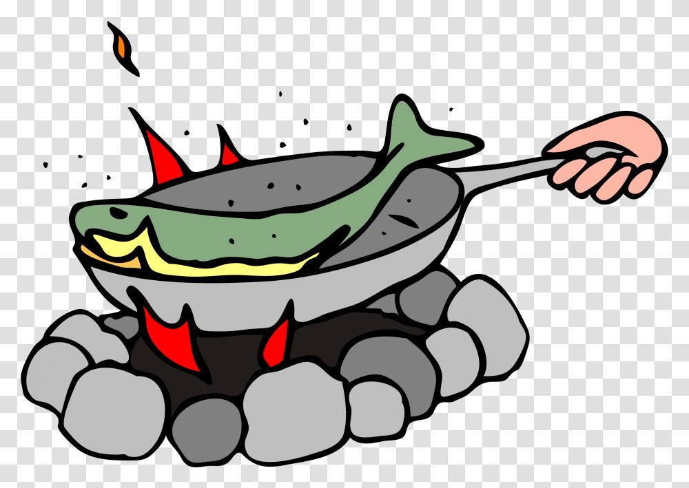 Svg Royalty Free Library Collection Of Cooked Fish Fish Fry Clip Art, Frying Pan, Wok, Bird, Animal Transparent Png