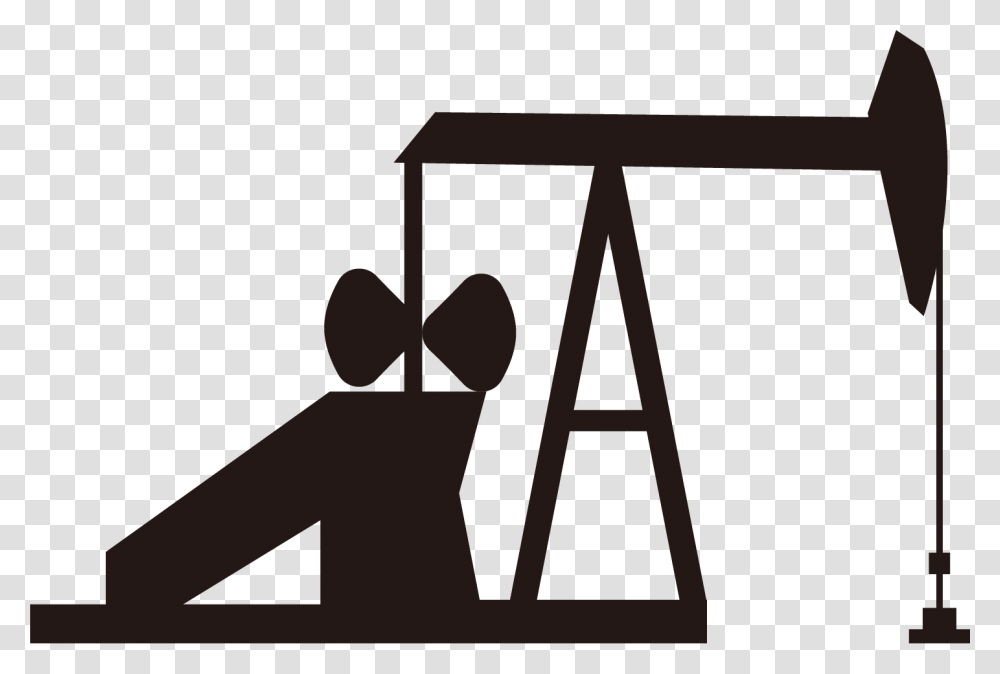 Svg Royalty Free Library Extraction Of Petroleum Well Oil Extraction, Silhouette, Nature, Outdoors, Stand Transparent Png