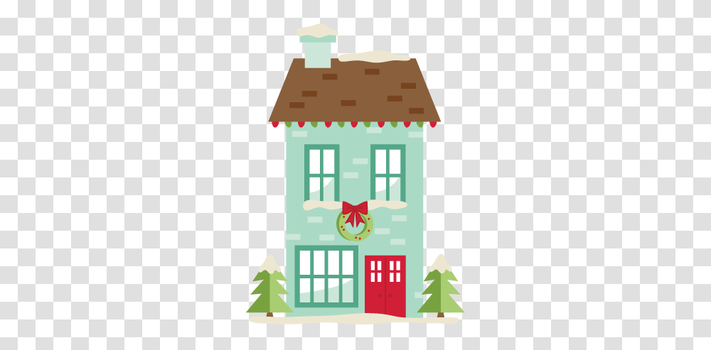Svg Scrapbook Cut File Cute Clipart Cartoon Christmas House, Housing, Building, Outdoors, Nature Transparent Png