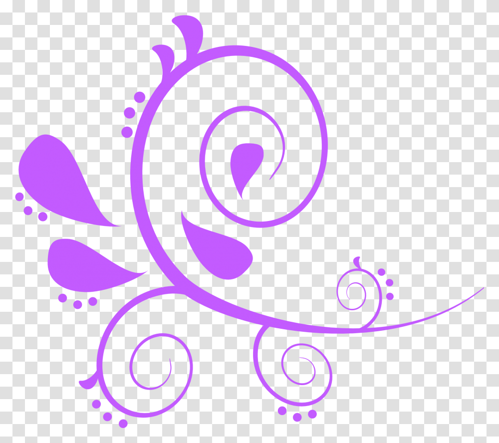 Svg Swirls Lavender Border Design For Project File, Floral Design, Pattern Transparent Png