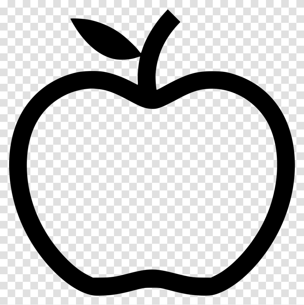 Svg Teacher Apple Free, Plant, Food, Fruit, Stencil Transparent Png