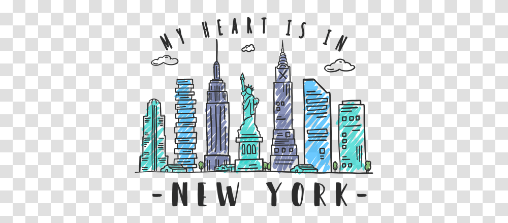 Svg Vector File New York Sticker, Building, Architecture, Mansion, House Transparent Png