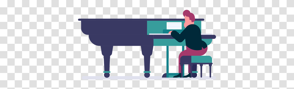 Svg Vector File Pianista, Person, Text, Table, Furniture Transparent Png