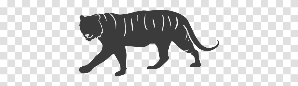 Svg Vector File Silueta Tigre Andando, Mammal, Animal, Pig, Wildlife Transparent Png