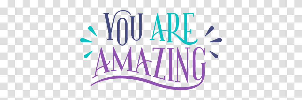 Svg Vector File You Are Amazing, Word, Text, Alphabet, Purple Transparent Png