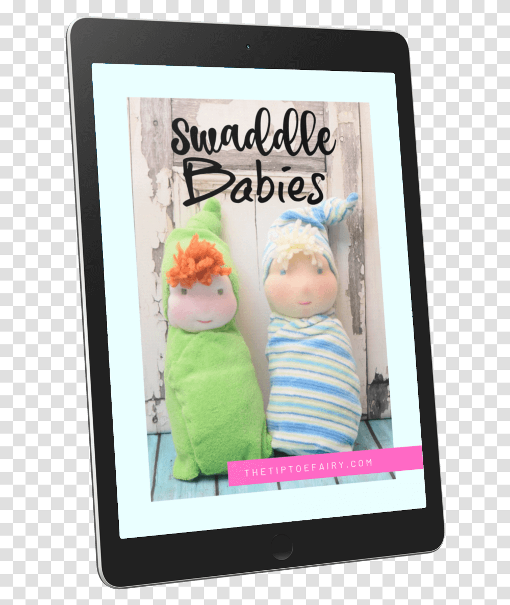 Swaddle Baby Doll Sewing Pattern Baby, Toy, Text, Furniture, Person Transparent Png