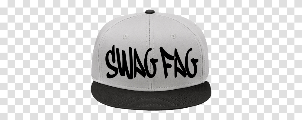 Swag Fag Wool Blend Snapback Flat Bill Hat For Baseball, Clothing, Apparel, Baseball Cap, Text Transparent Png