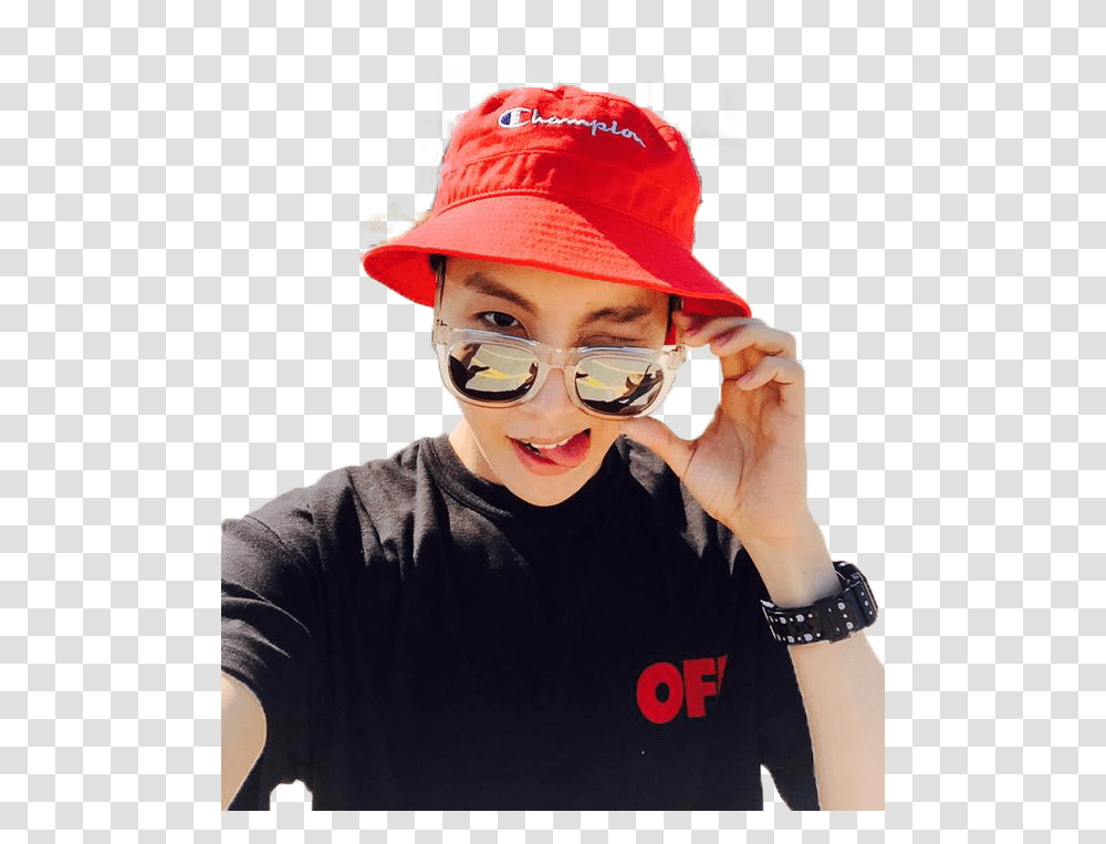 Swag Glasses Jung Hoseok Background, Sunglasses, Accessories, Person Transparent Png