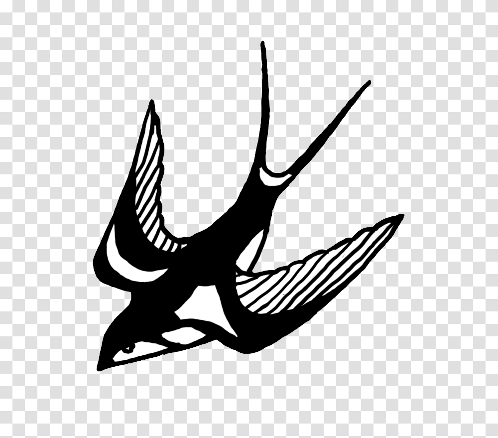 Swallow, Animals, Anchor, Hook, Stencil Transparent Png