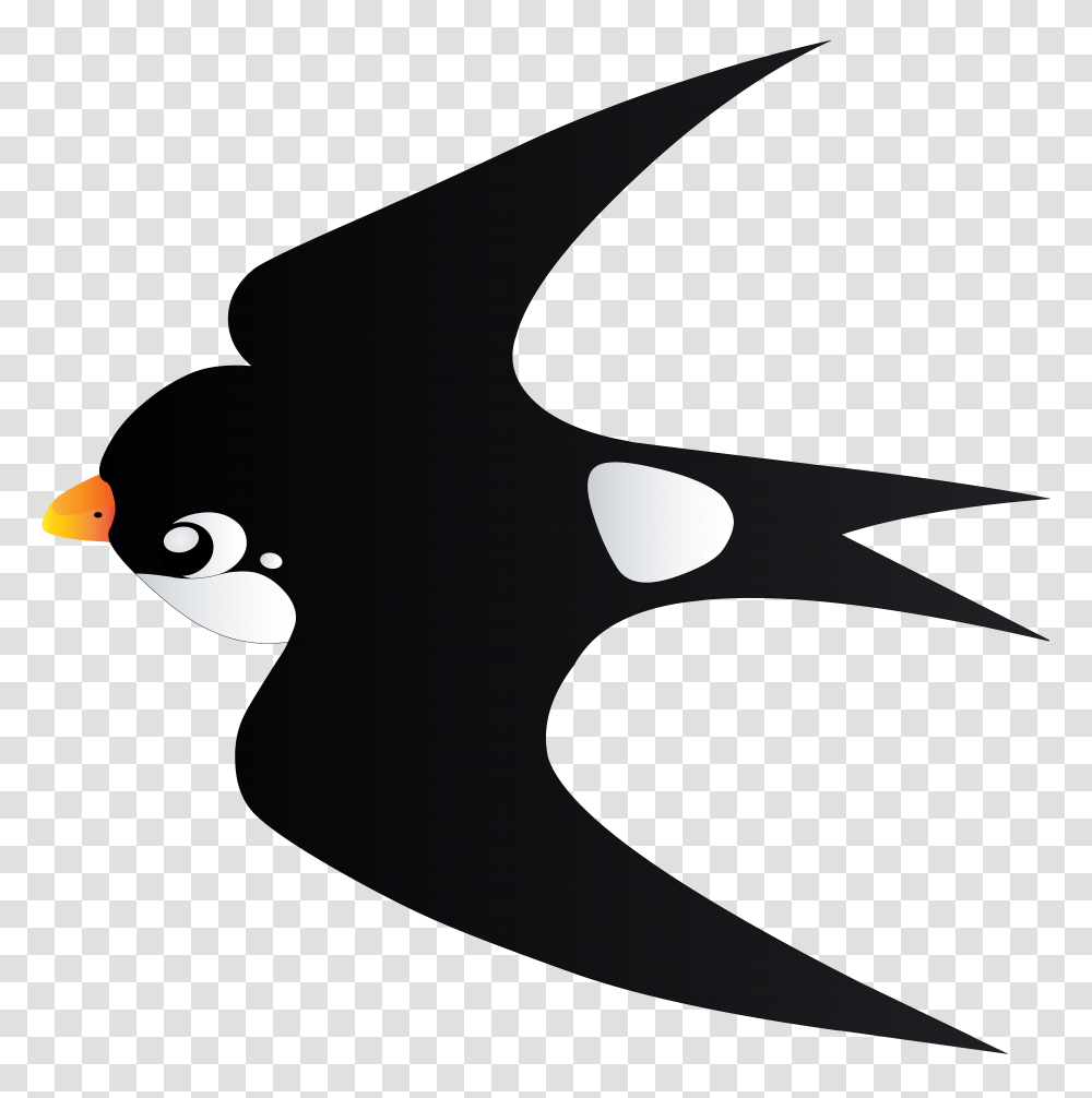 Swallow Bird Cartoon, Cross, Stencil Transparent Png