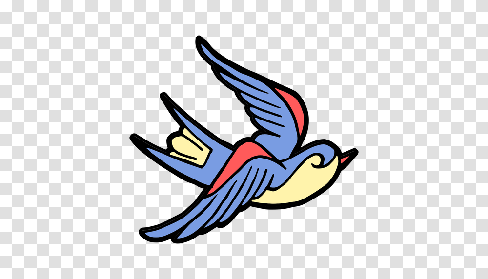 Swallow Bird Vintage Tattoo, Flying, Animal, Jay, Blue Jay Transparent Png