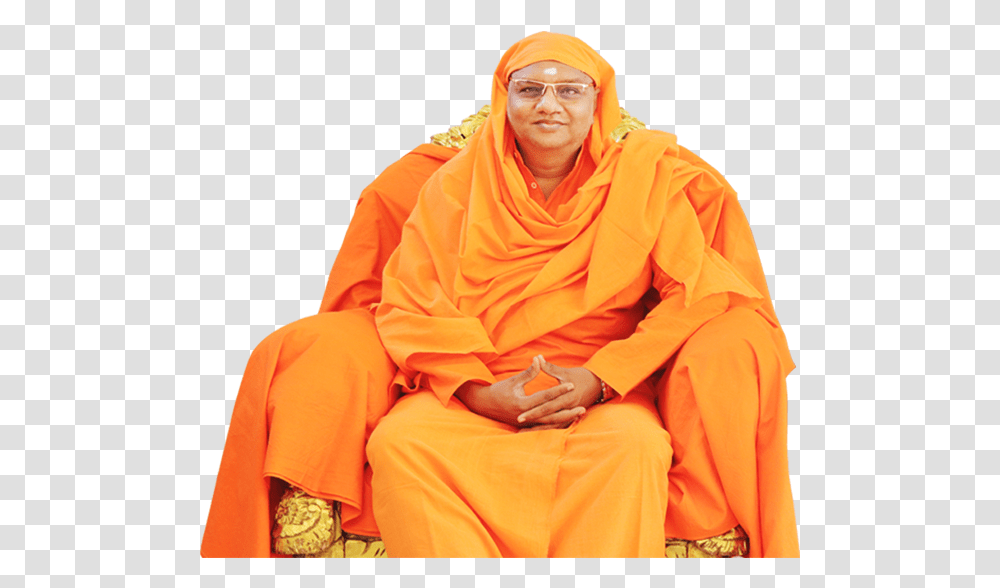 Swami Jagadathmananda Saraswathi Obtained Vedanta Sanyasa Sitting, Person, Chair, Furniture Transparent Png