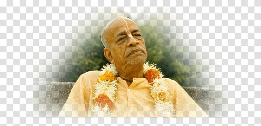 Swami Prabhupada, Face, Person, Plant, Flower Transparent Png