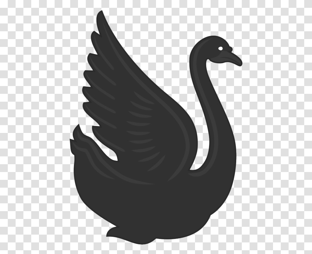 Swan Background Cartoon Swan Background, Waterfowl, Bird, Animal, Black Swan Transparent Png