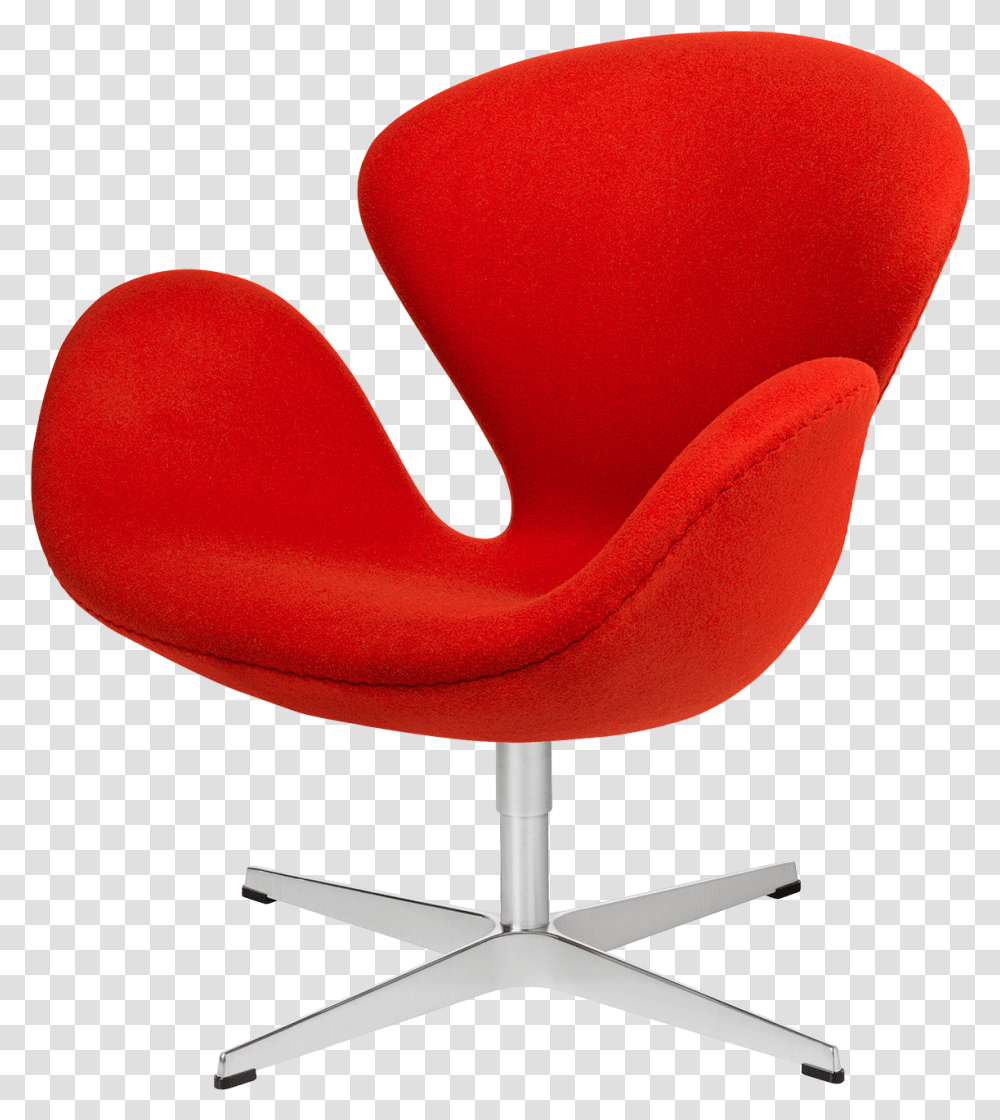 Swan Divina Red Fabric Swan Chair, Furniture, Lamp, Armchair Transparent Png
