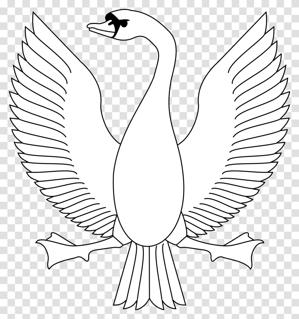Swan Heraldic, Angel, Archangel, Bird Transparent Png