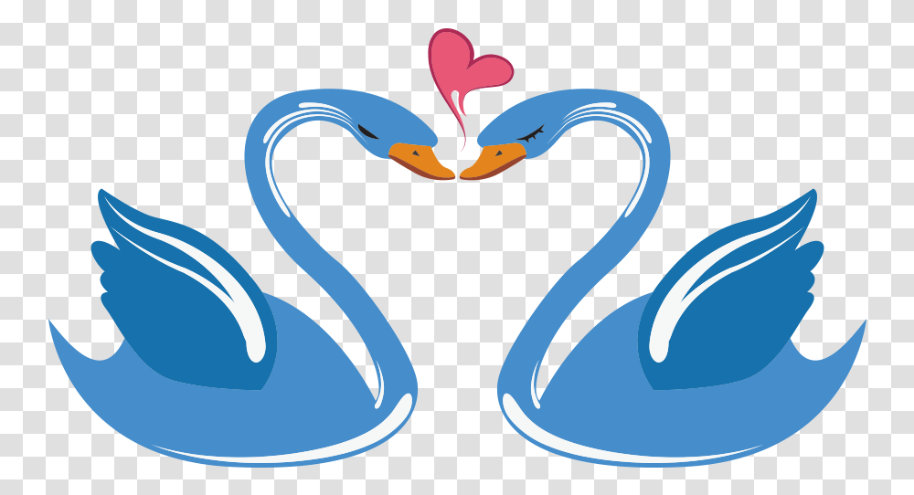 Swan Love Cartoon Swan Heart 1000x1000 Clipart Swans Cartoon, Graphics, Animal, Bird, Pattern Transparent Png