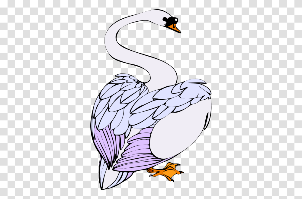 Swan Making A Heart Svg Clip Art For Web Download Swan Cartoon, Animal, Bird, Waterfowl, Crane Bird Transparent Png